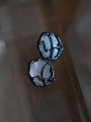 Black Firmament Stud Earrings