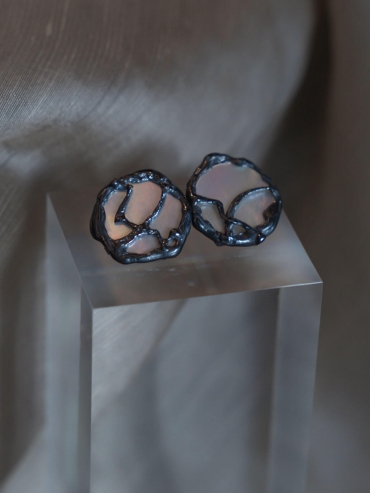 Black Firmament Stud Earrings