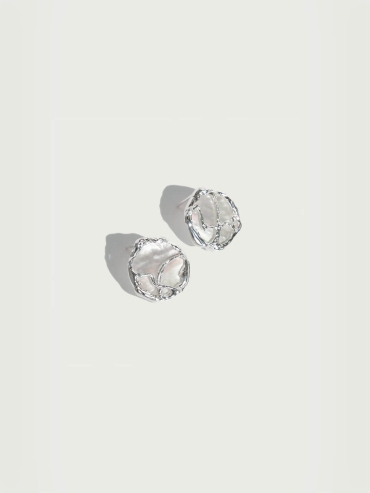 Silver Firmament Stud Earrings