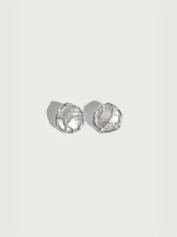 Silver Firmament Stud Earrings