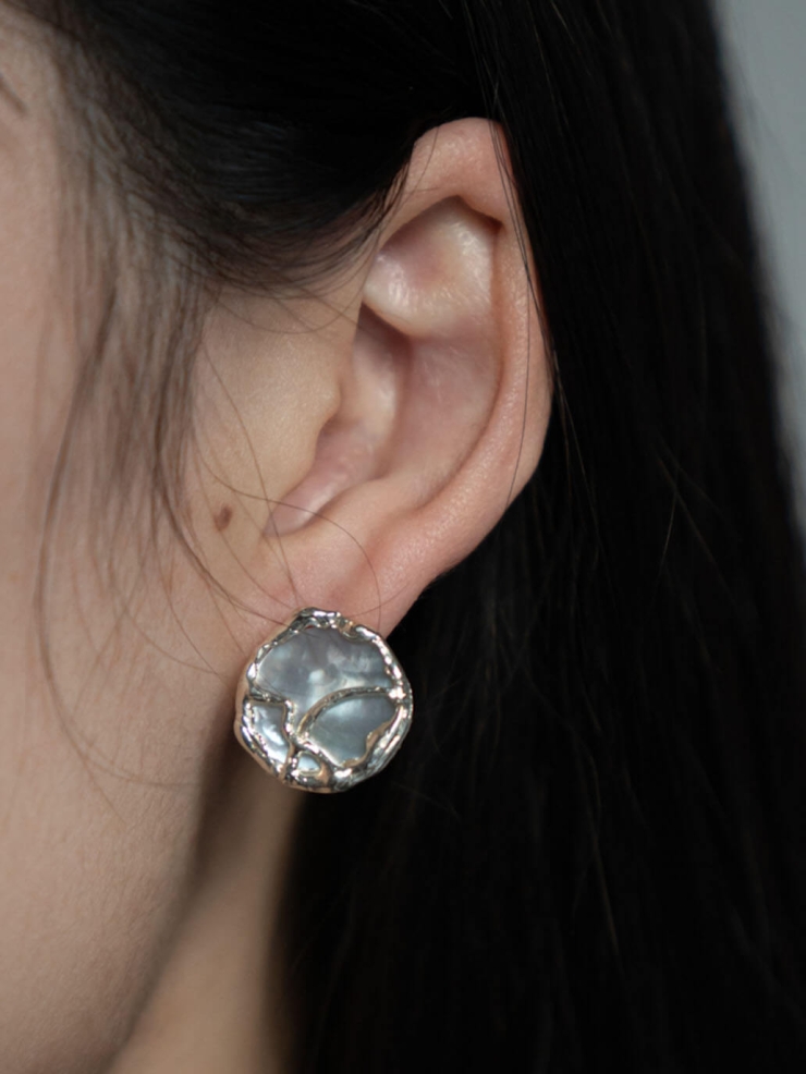 Silver Firmament Stud Earrings