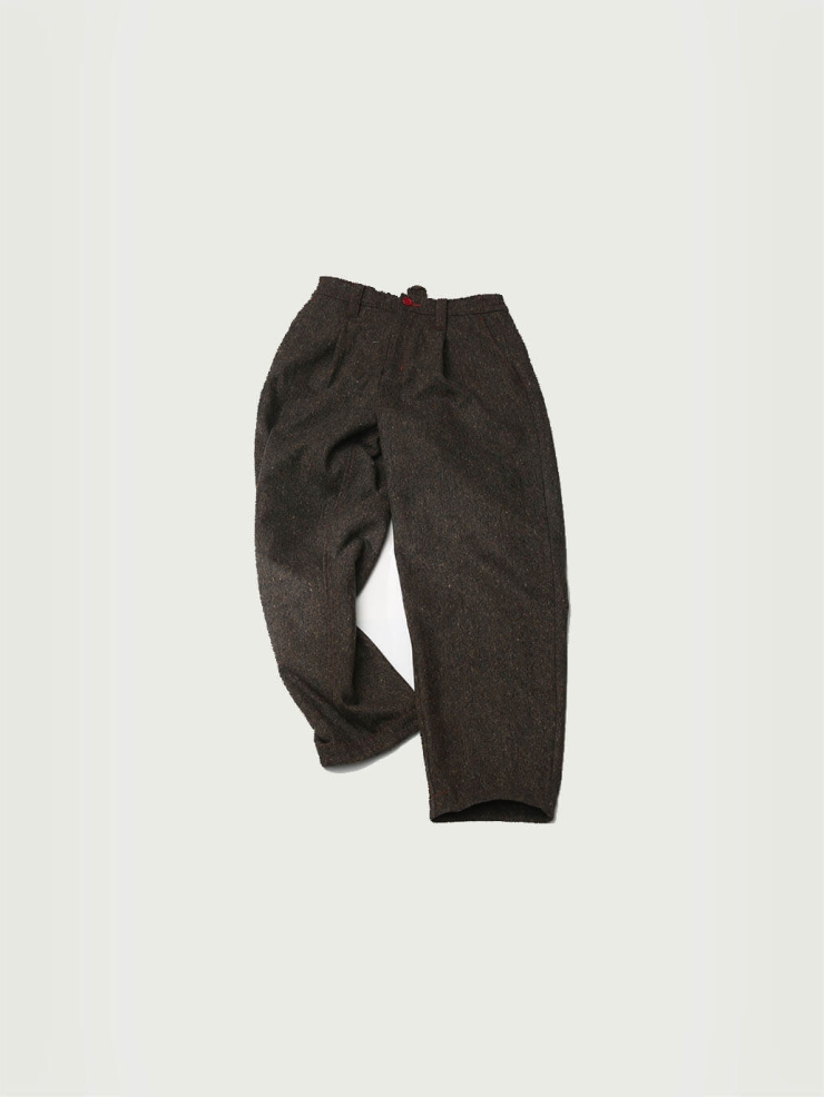 Black Tweed Wool Trousers
