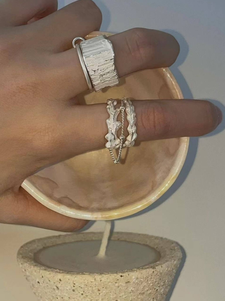 Silver Vine Chain Ring
