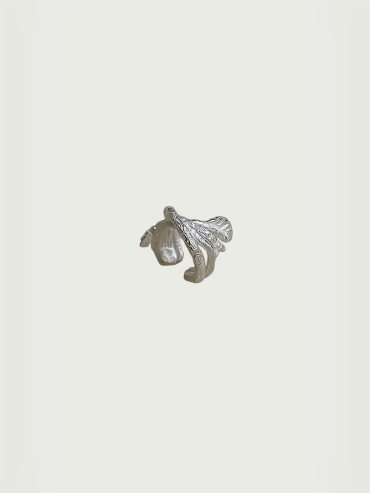 Silver Branch Leaf Ear Cuff