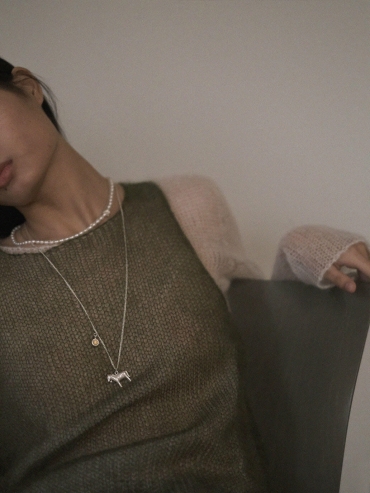 Silver Pony Opal Rope Necklace