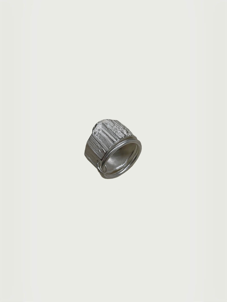 Silver Rock Double Ring