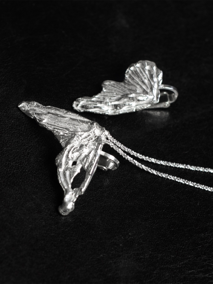 AOKINSIDE Silver Butterfly Tassel Earrings