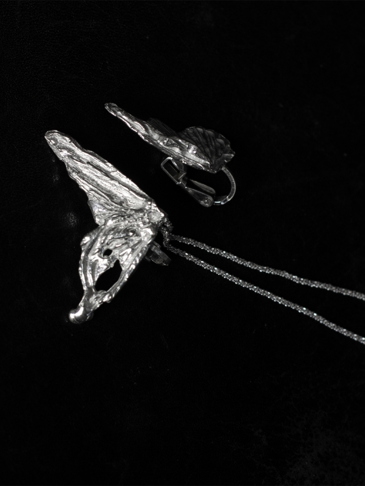 AOKINSIDE Silver Butterfly Tassel Earrings