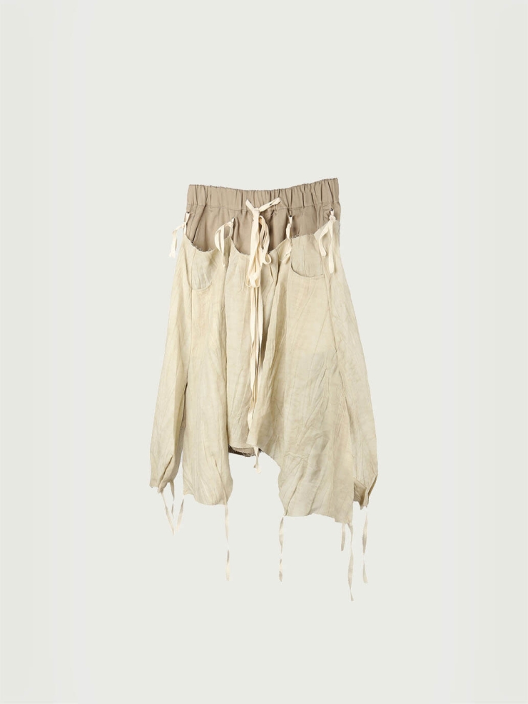 Cream Double Layer Short