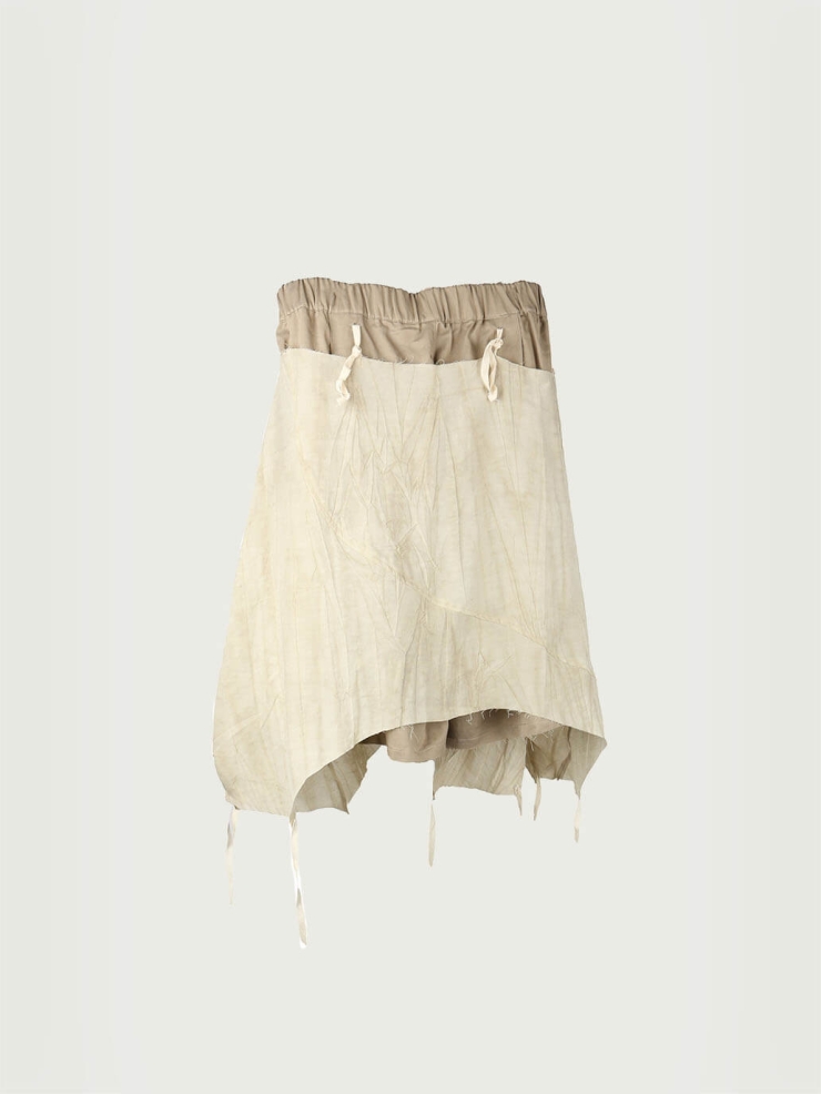 Cream Double Layer Short