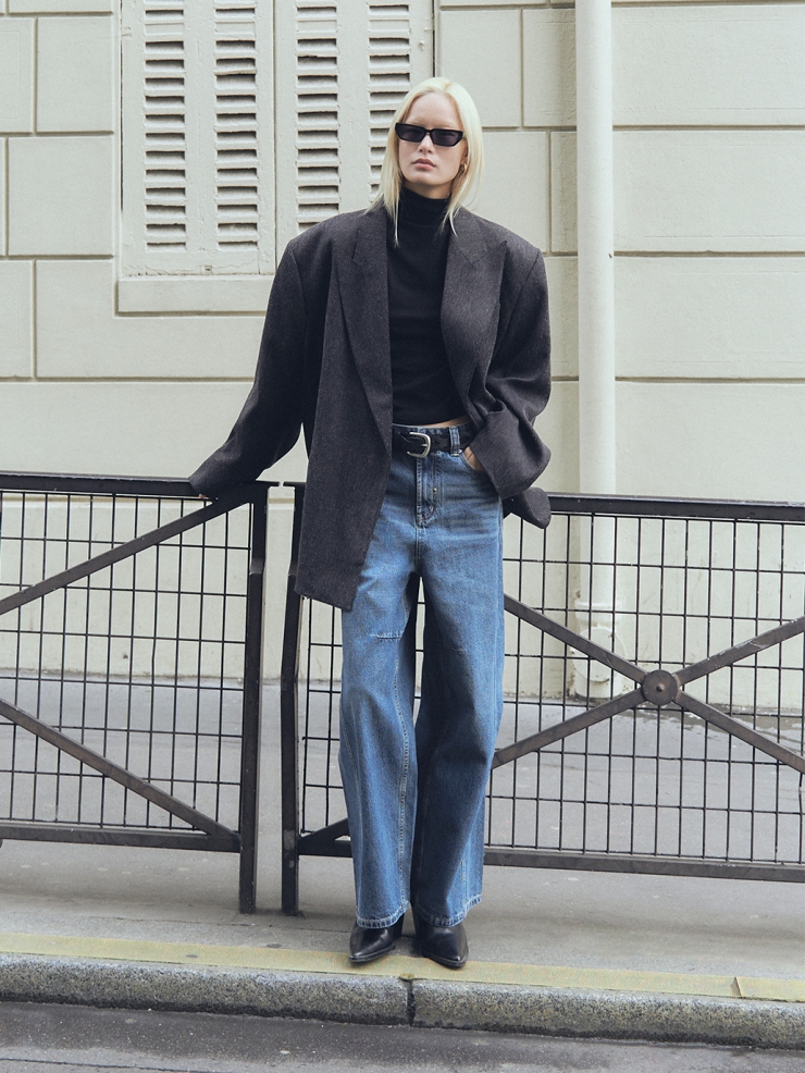 Blue Wide Jeans