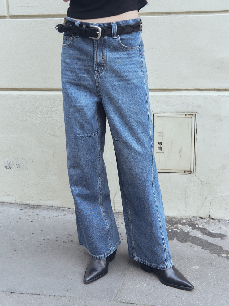 Blue Wide Jeans
