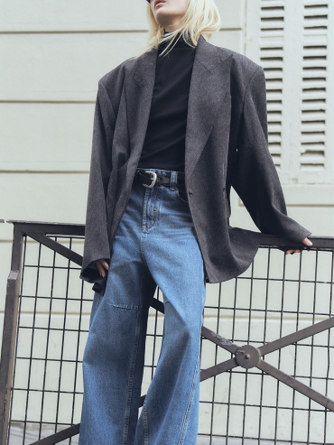 Blue Wide Jeans