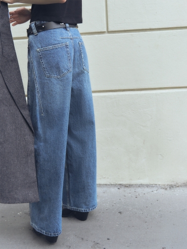 Blue Wide Jeans