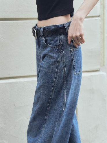 Blue Wide Jeans