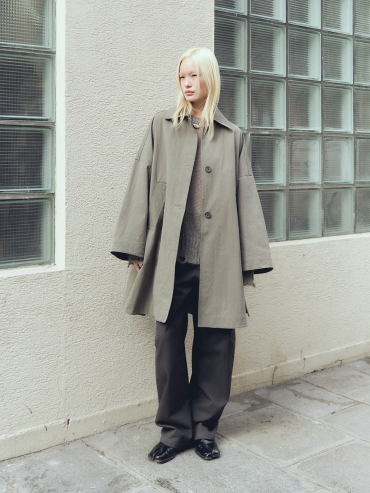 Khaki A shape Coat
