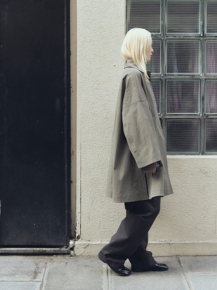 Khaki A shape Coat