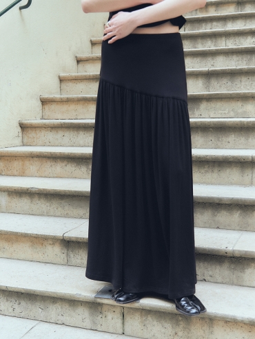 Black Maxi Basic Skirt