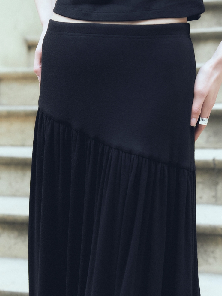Black Maxi Basic Skirt