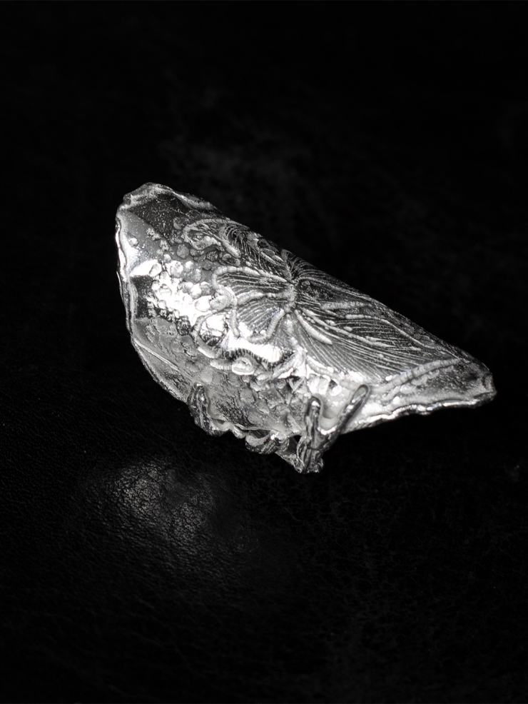 AOKINSIDE Silver Iris Wide Ring