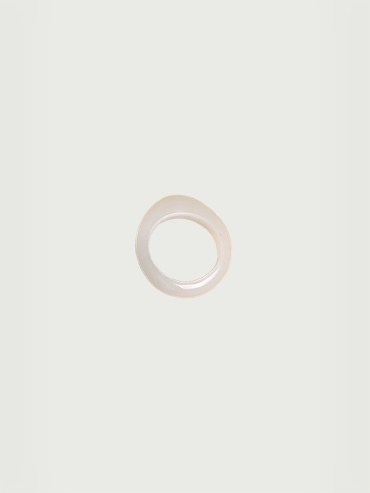 White nephrite jade ring