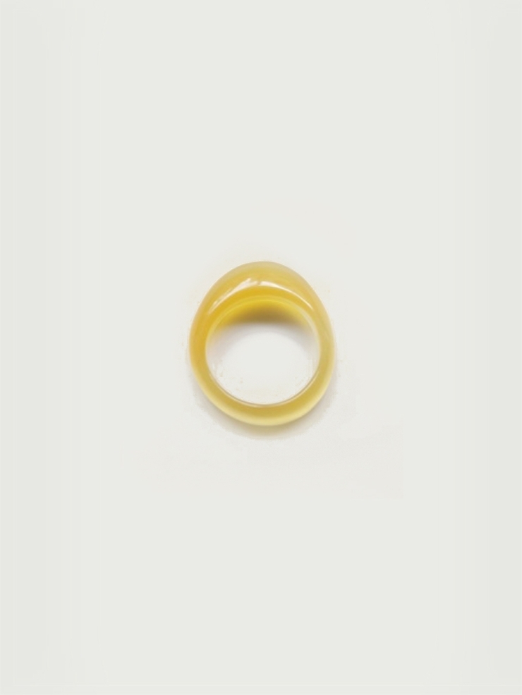 Yellow agate ring