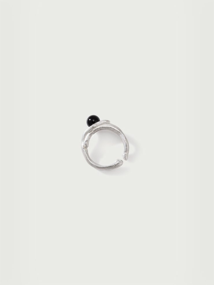 Black agate ring