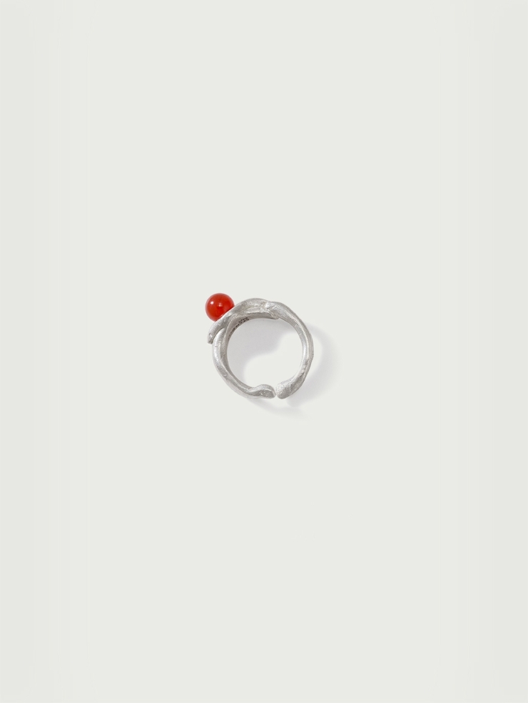 Red agate ring