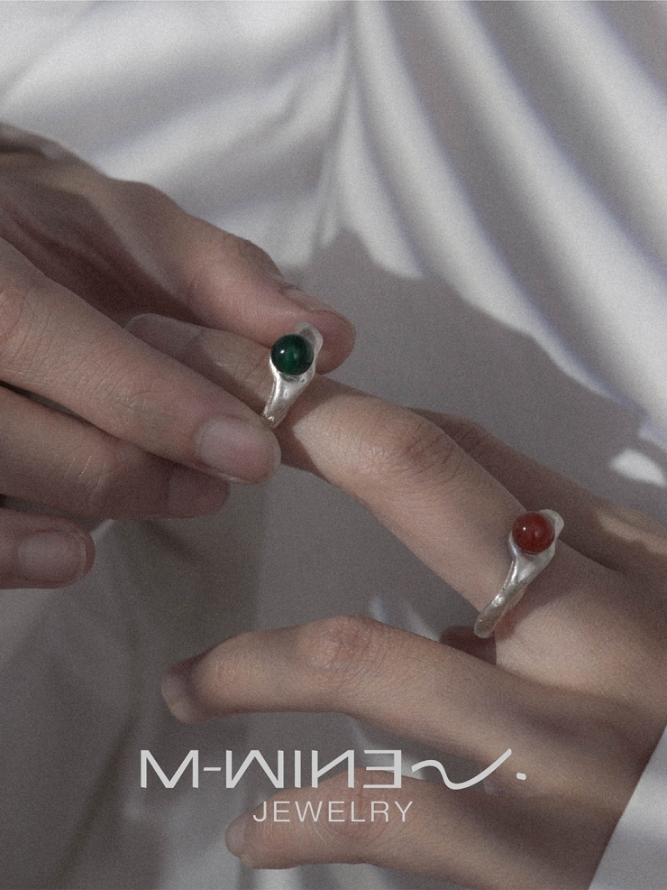 Red agate ring