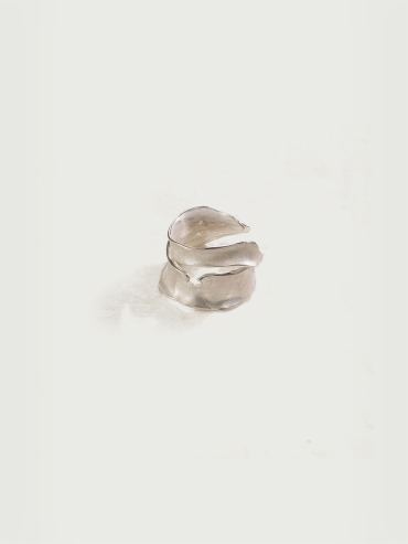 Silver wide ear cuff (single)