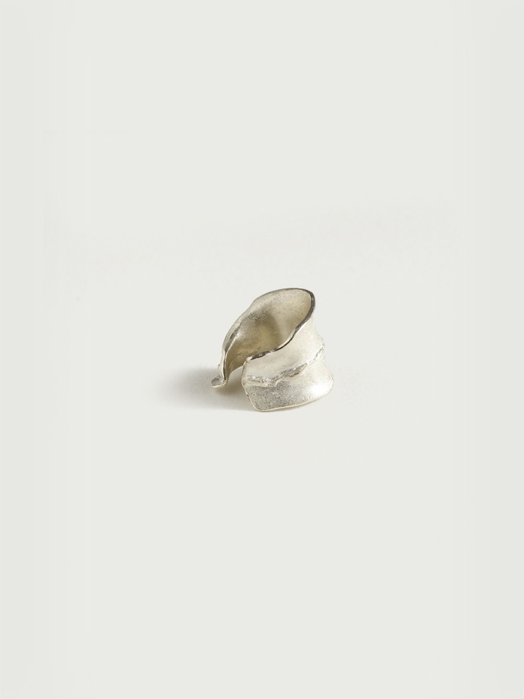 Silver wide ear cuff (single)