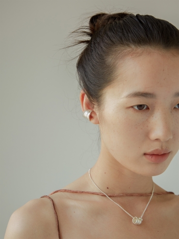 Silver wide ear cuff (single)
