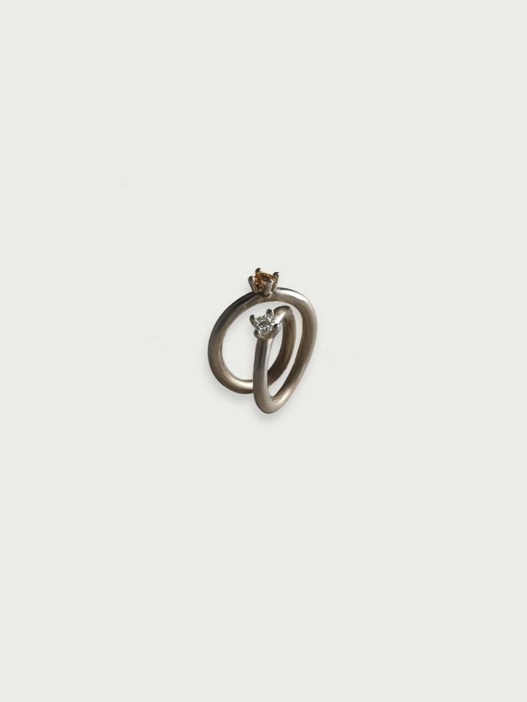 Crystal double ring