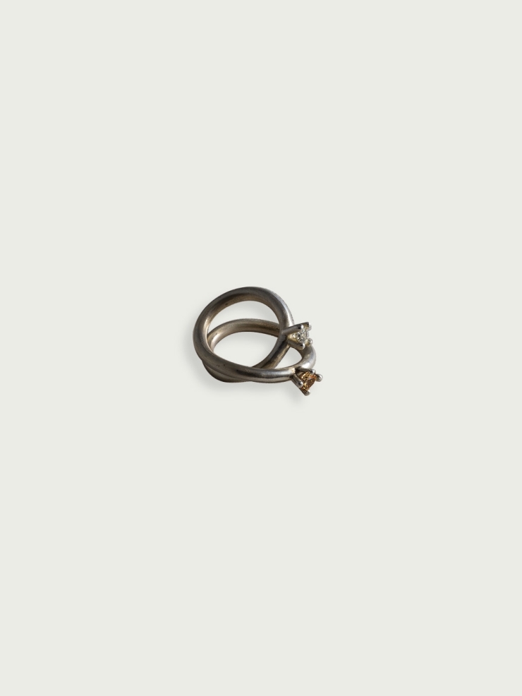 Crystal double ring