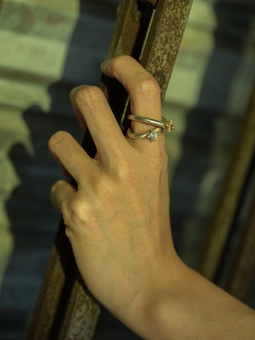 Crystal double ring