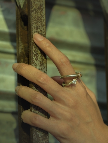Crystal double ring