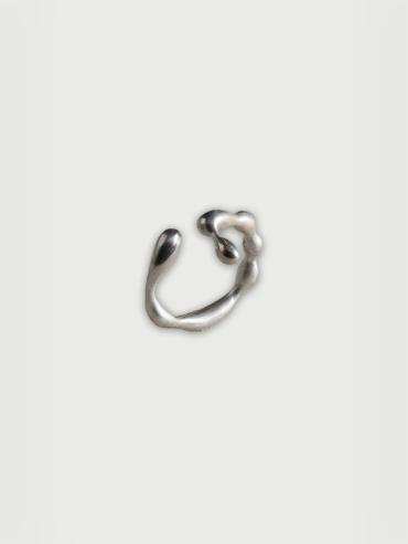 Water drop silver ring
