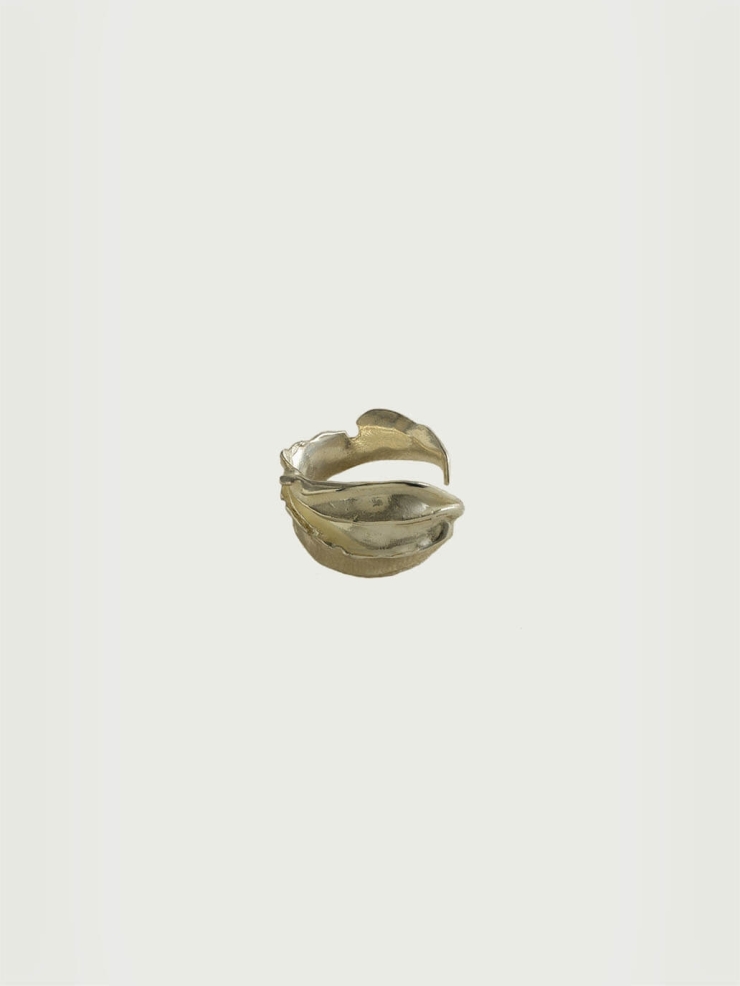 Silver orchid triple wrapped ring