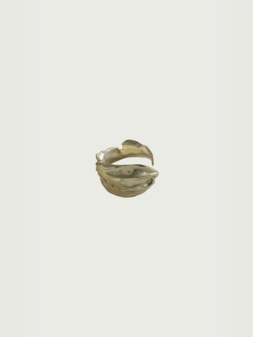 Silver orchid triple wrapped ring