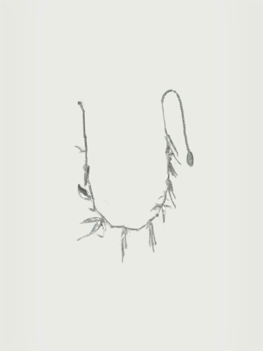 Silver bamboo necklace