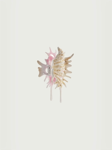 Multi- Colored conch shell hair claw clip