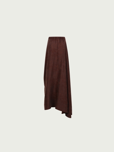 Brown strapping maxi skirt