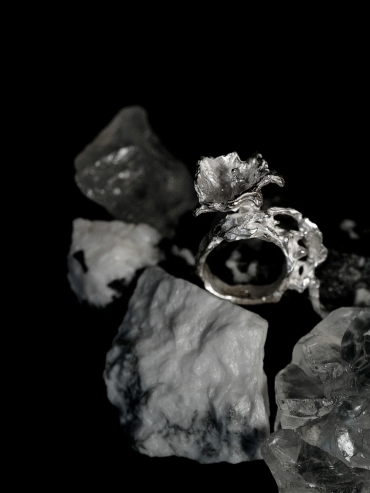 AOKINSIDE Silver Datura Ring