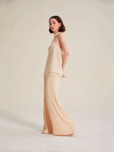 Beige Porl pants
