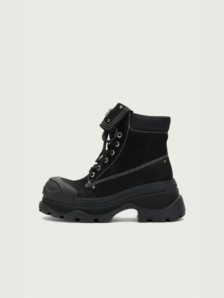 Black Dreamcore Angel Vintage Butterfly Sole Boots