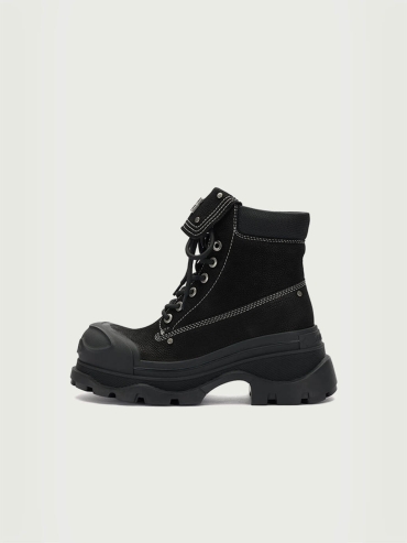 Black Dreamcore Angel Vintage Butterfly Sole Boots