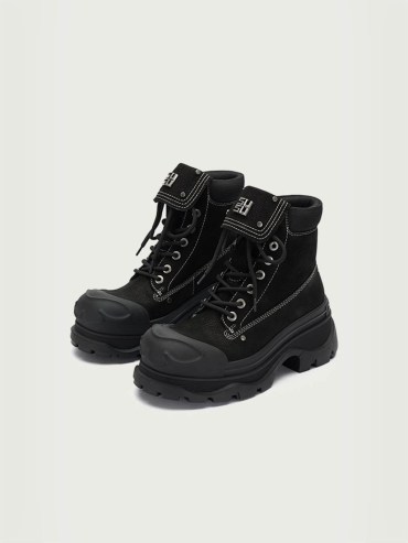 Black Dreamcore Angel Vintage Butterfly Sole Boots