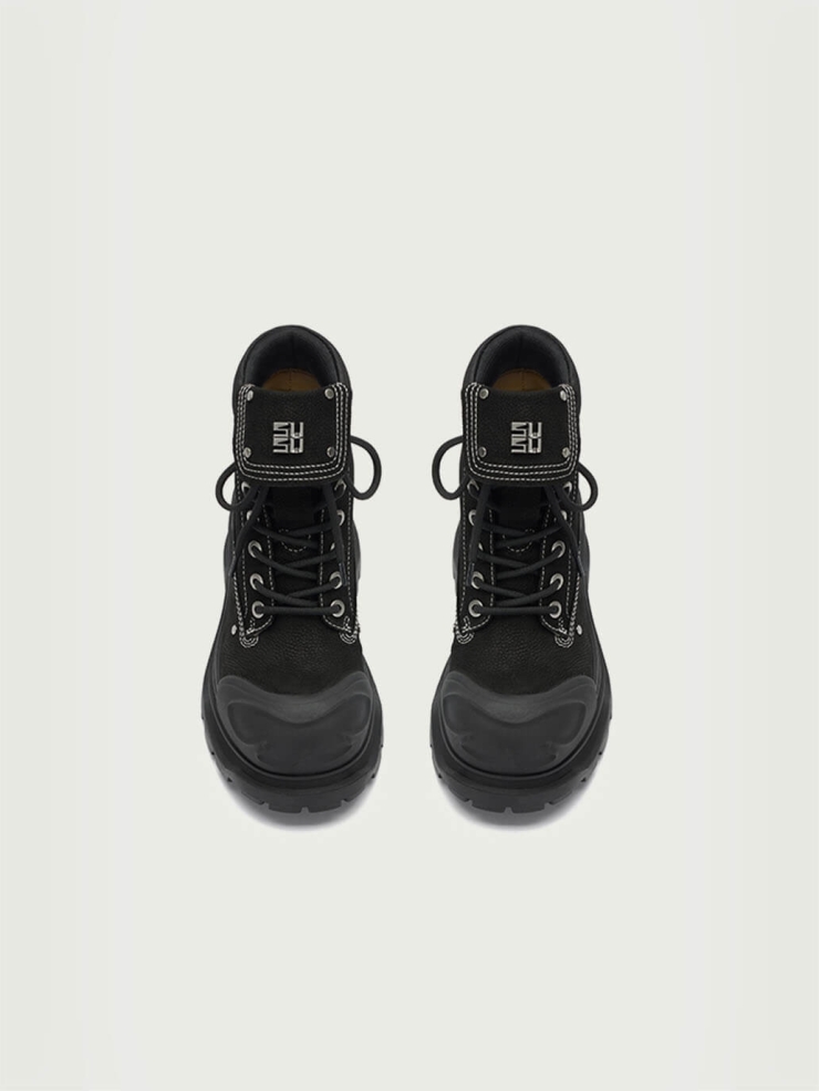 Black Dreamcore Angel Vintage Butterfly Sole Boots