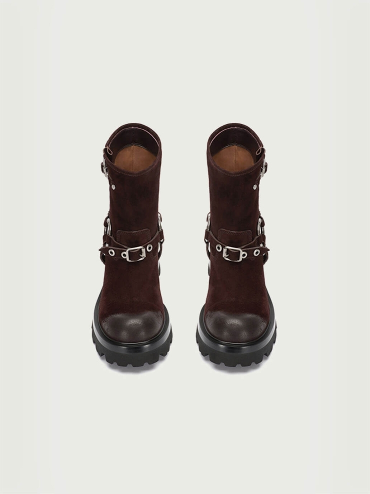 Red Dreamcore Knight Rider Rebel Riding Boots