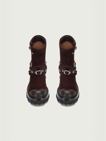 Red Dreamcore Knight Rider Rebel Riding Boots